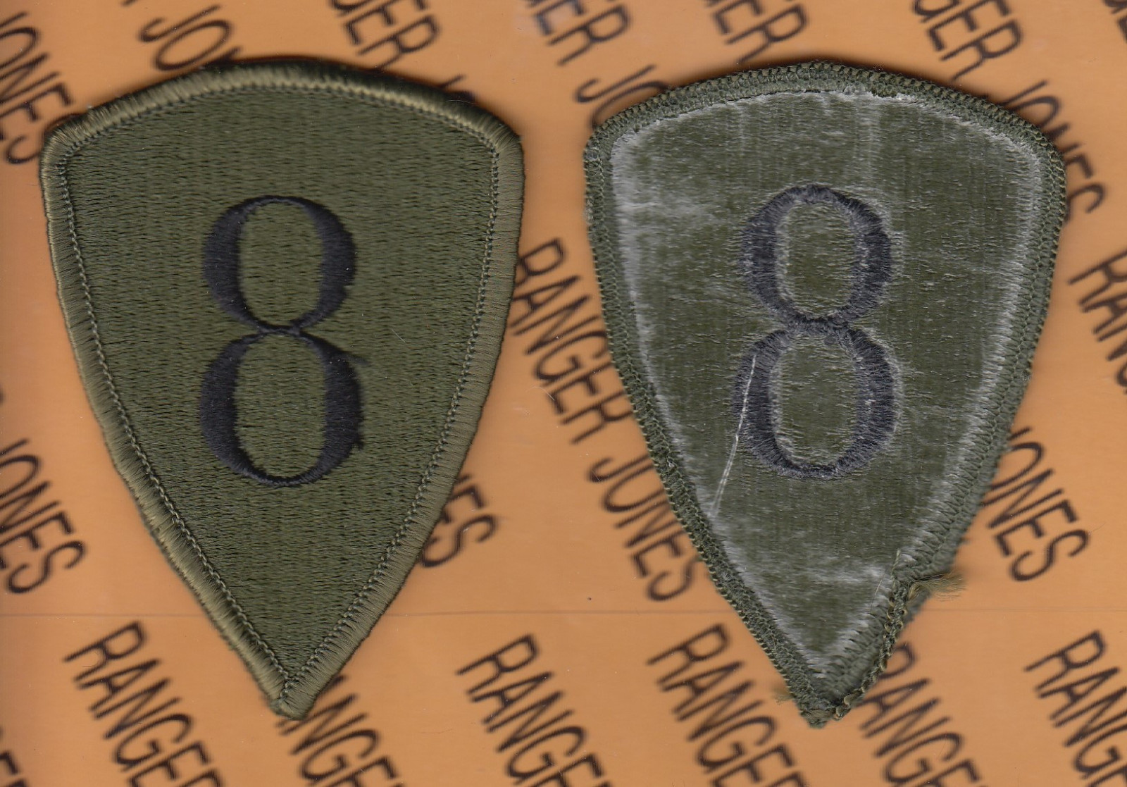 US Army 8th Personnel Command PERSCOM OD Green & Black BDU uniform SSI patch