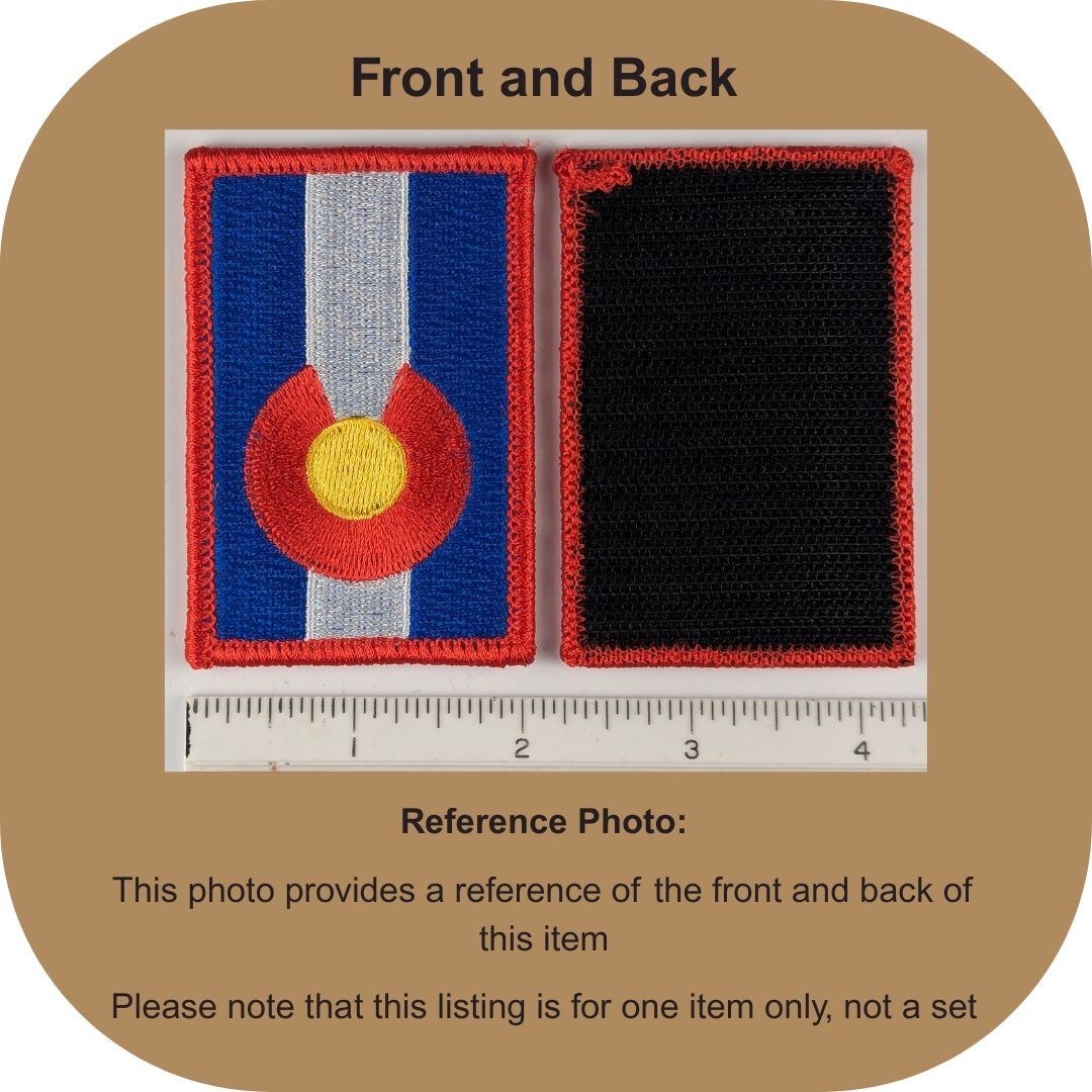 Colorado State Flag Patch - Full Color - Hook Fastener Patch