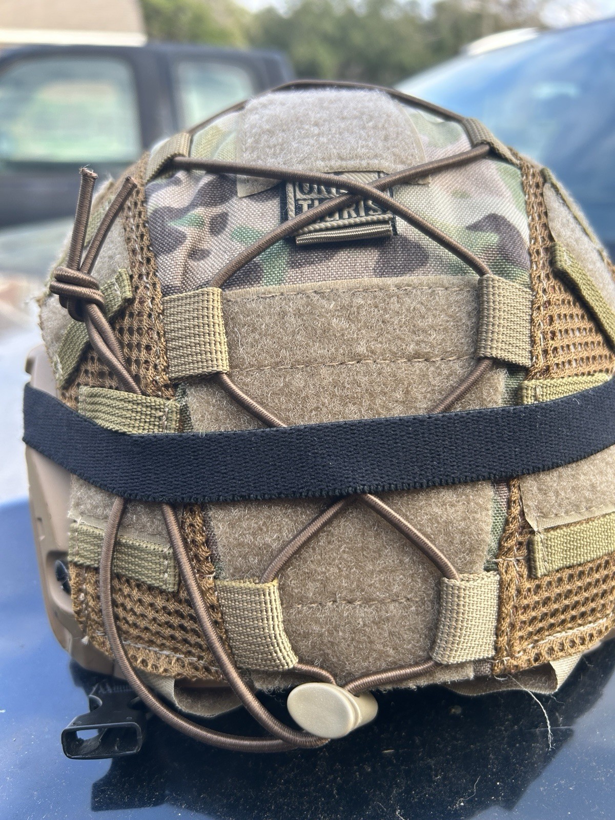 Tactical Airsoft Helmet W/ Trigis One Cover & Goggles Rails For attachments