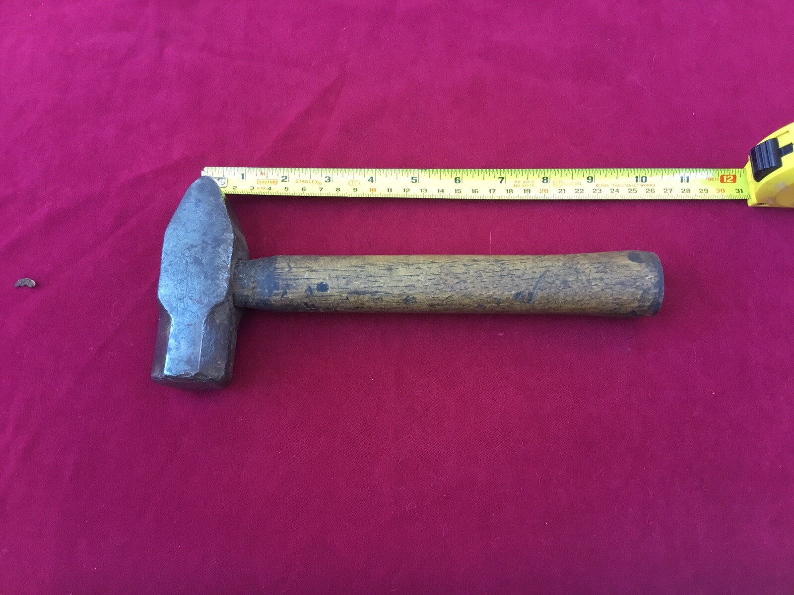 vintage stanley blacksmith pein  hammer model 401 32 oz. dixie handle