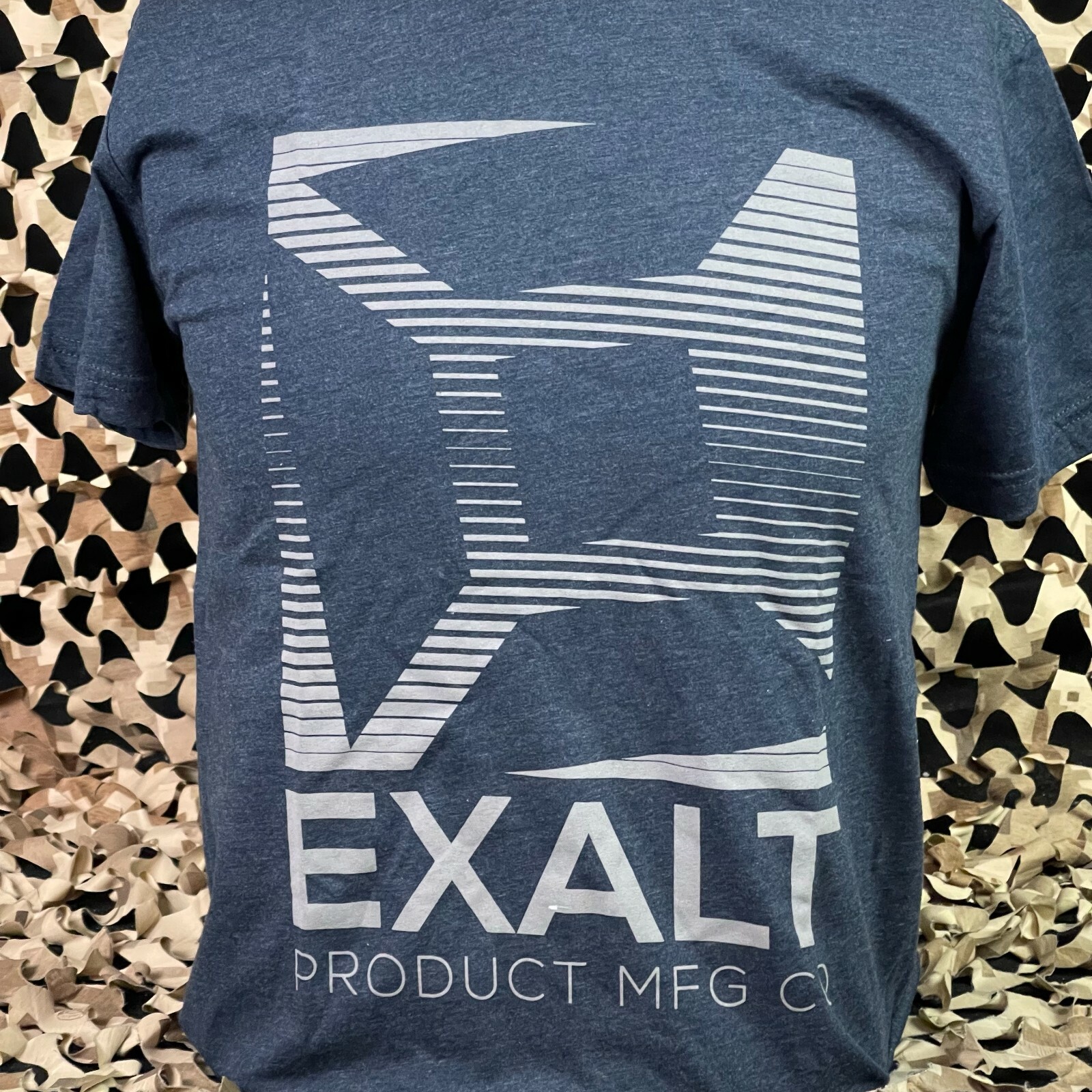 NEW Exalt Knockout Paintball T-Shirt - Navy/Grey - Medium