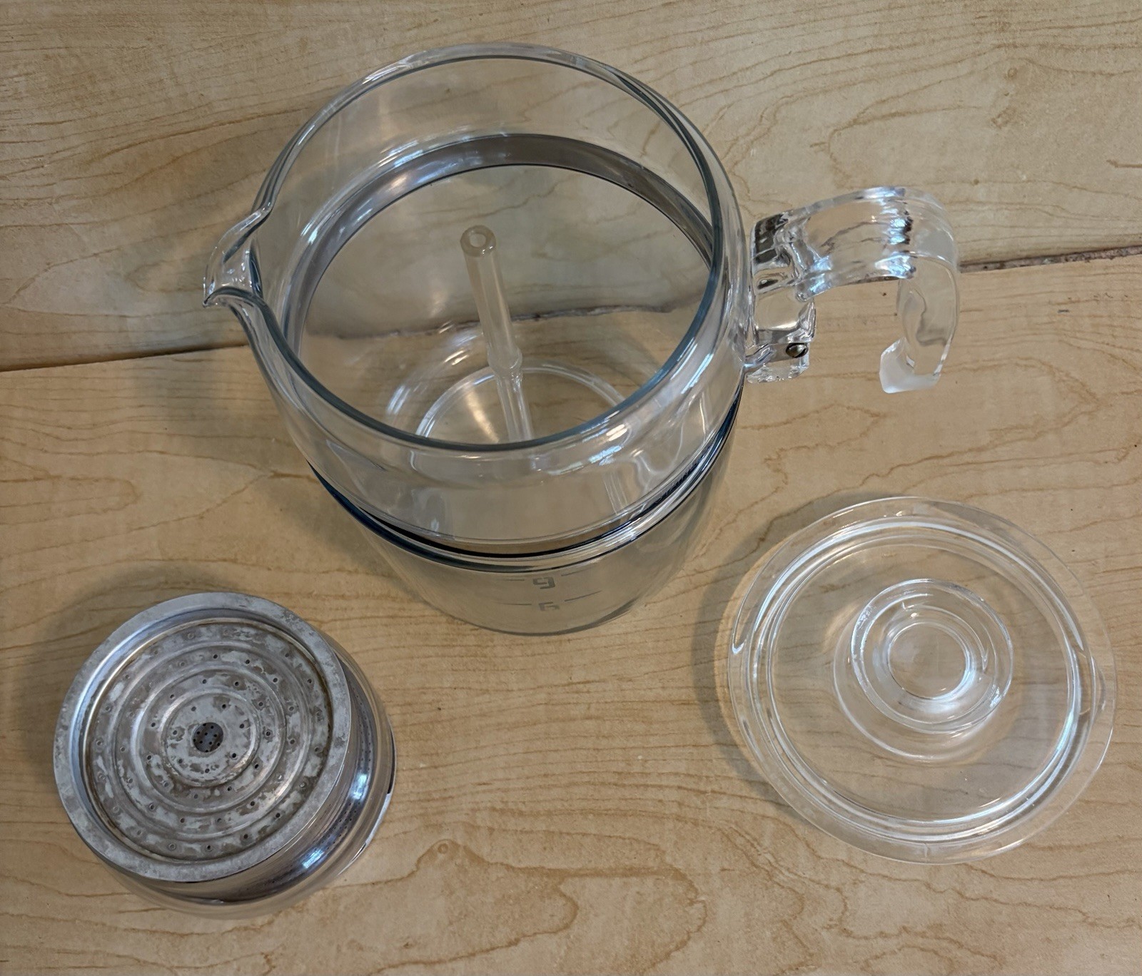 VTG PYREX 9 Cup Glass Percolator #7759 COMPLETE EXCELLENT!!!