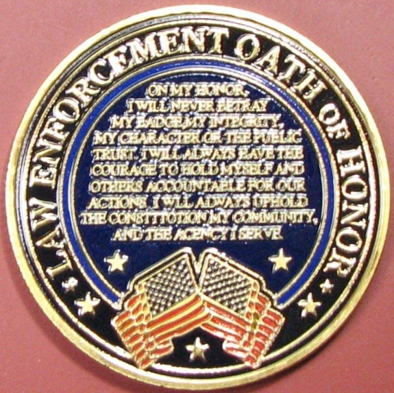 Thin Blue Line. Challenge Coin. 86B.