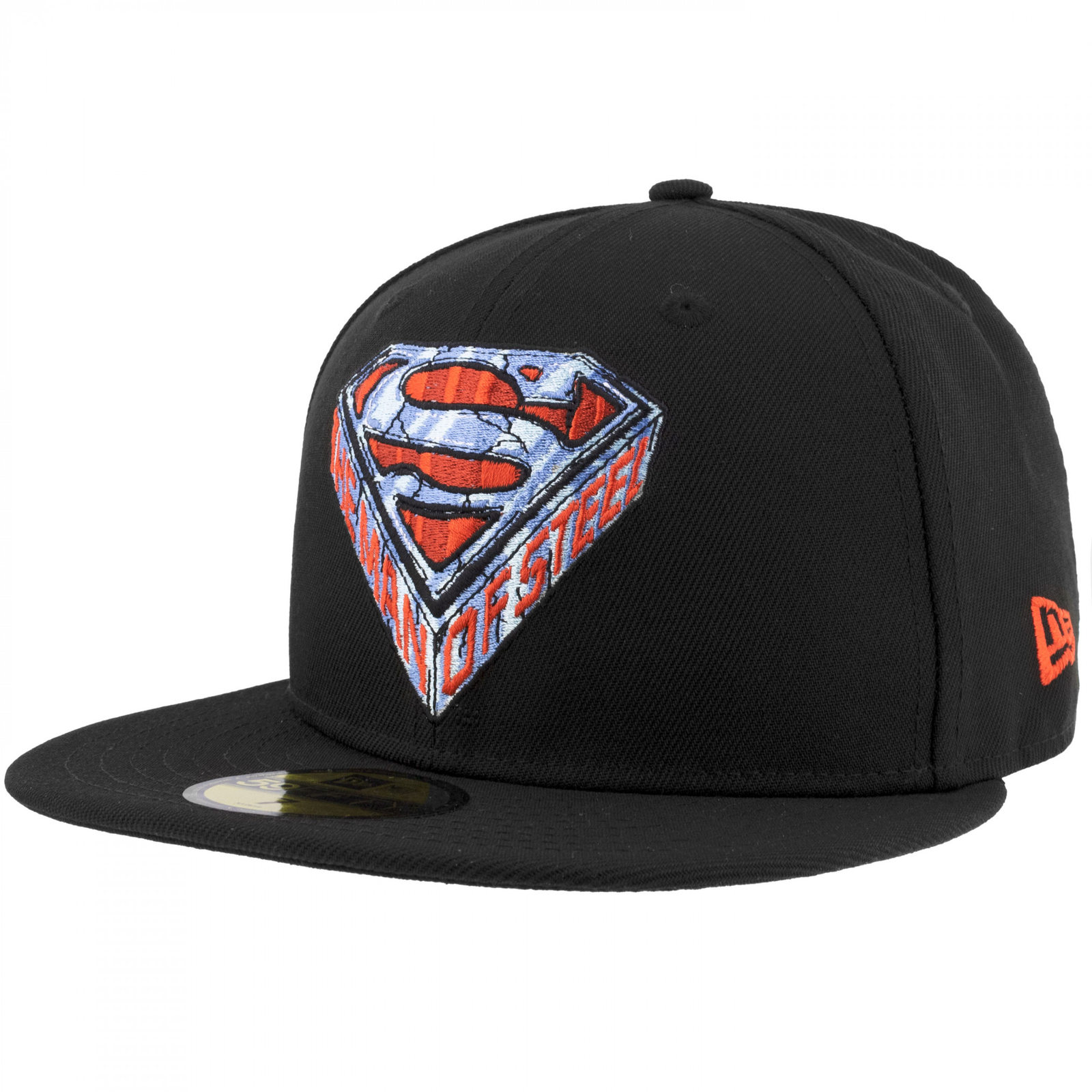 Superman Man of Steel Logo New Era 59Fifty Fitted Hat Black