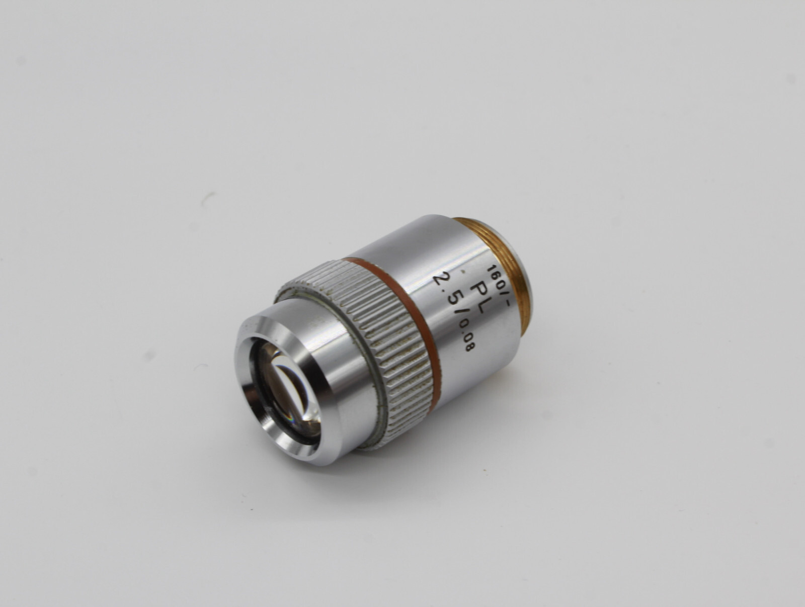 Leitz Microscope Obective PL 2.5 / 0.08 160 RMS thread #Ob5