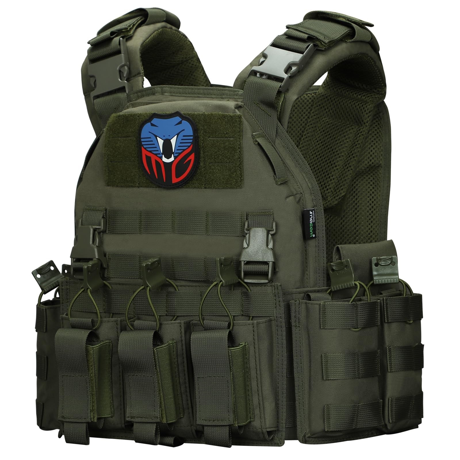 Snacam Tactical Vest For Men Molle Airsoft Vest Adult Army Green