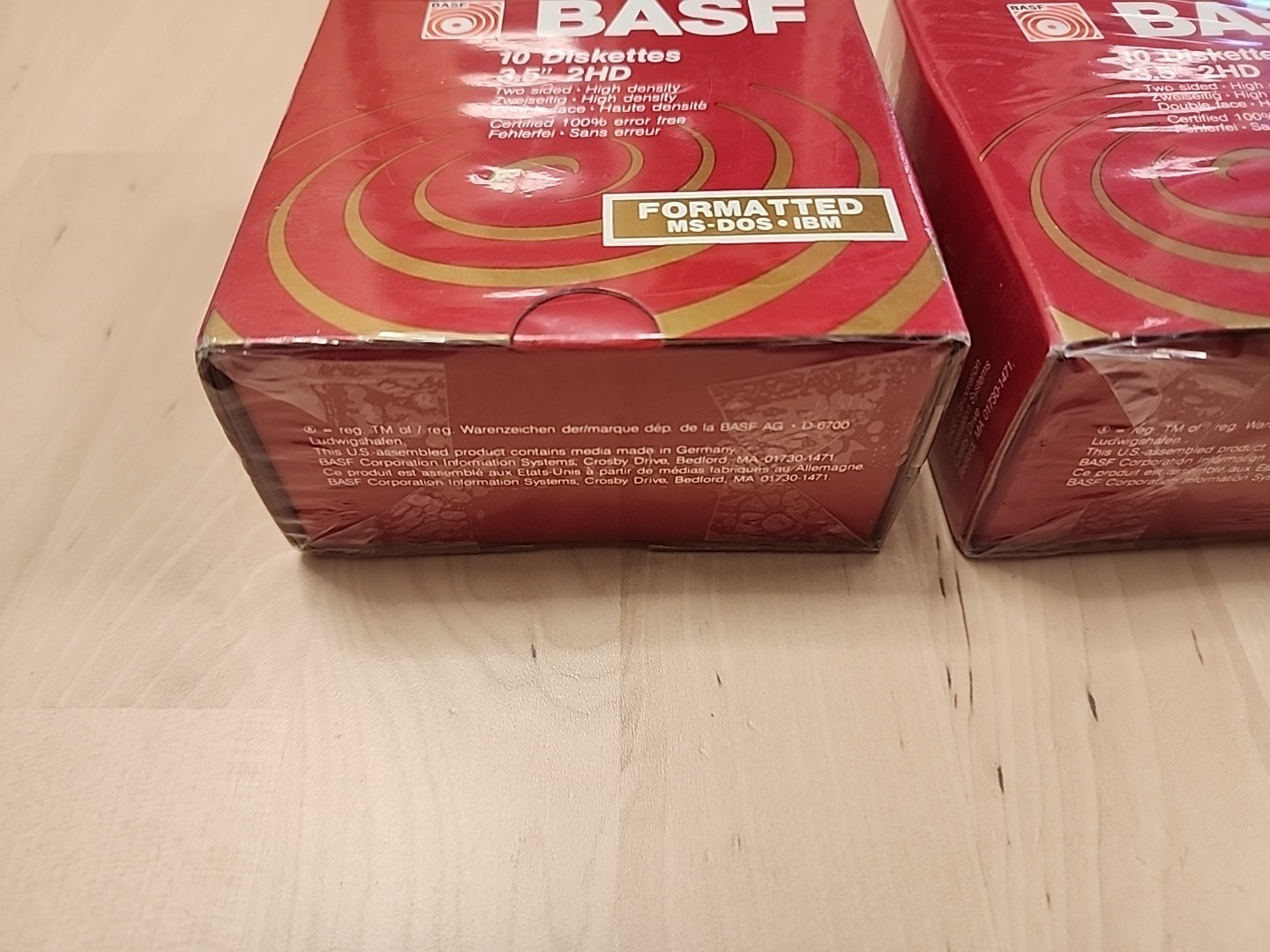 3 Boxes Of BASF 10-Pack Diskettes 3.5" 2HD DOS Formatted (30 Diskettes Total)