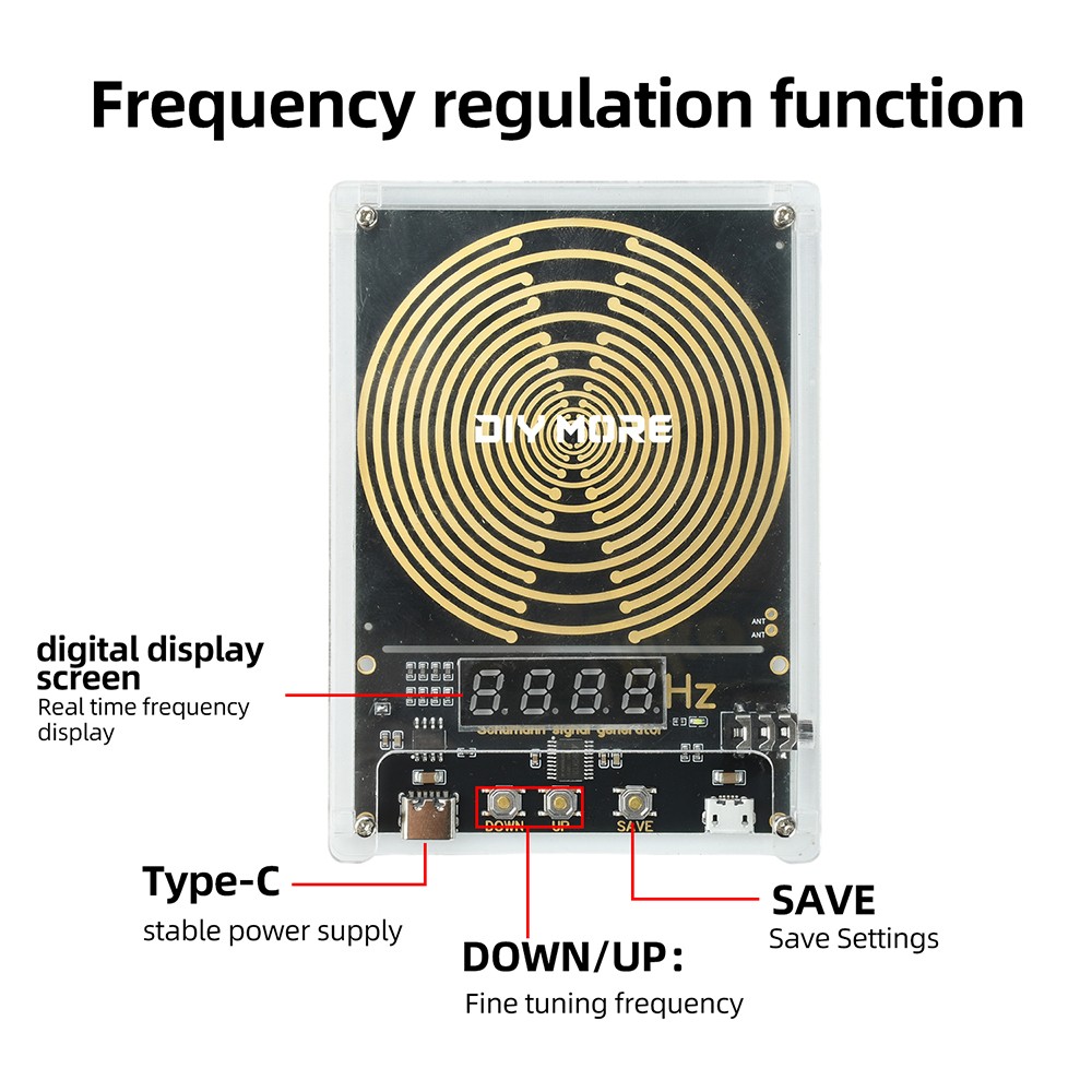 DC 5V 0.01-9999HZ Adjustable Frequency Schumann Wave Sine Wave signal Generator