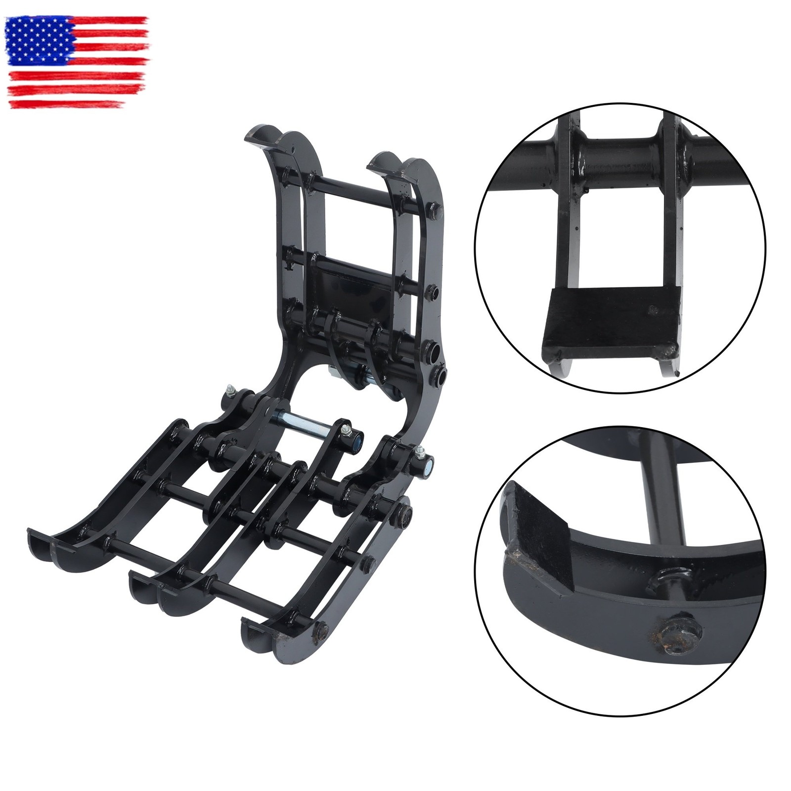 Mini Excavator Bucket Grapple - Adjustable Wide Jaw Claw for Digging & Grabbing
