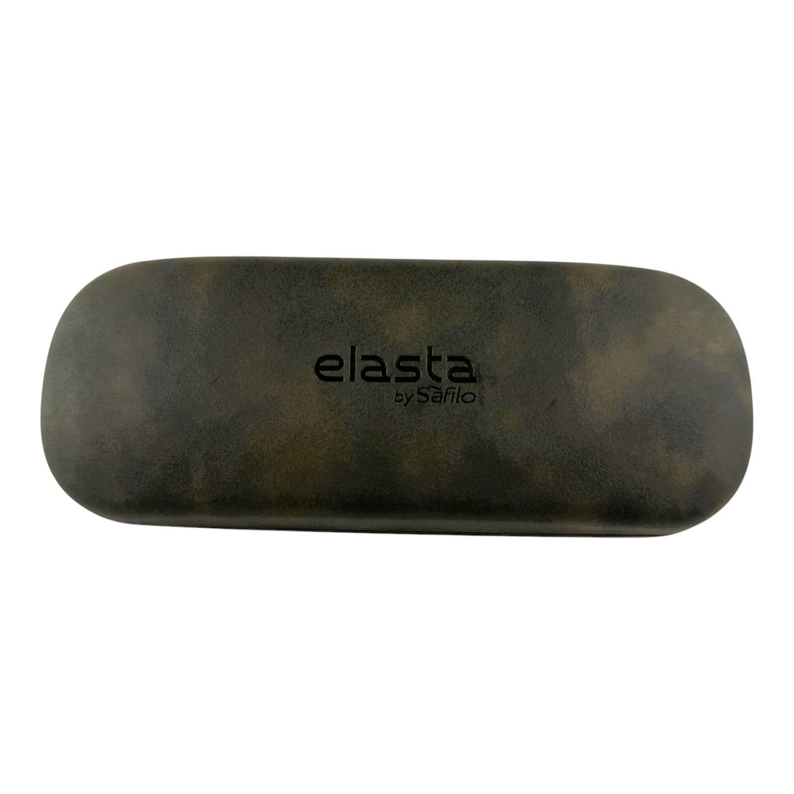Elasta By Safilo Hard Clamshell Eyeglass Case Standard Size Gray Imprinted Logo