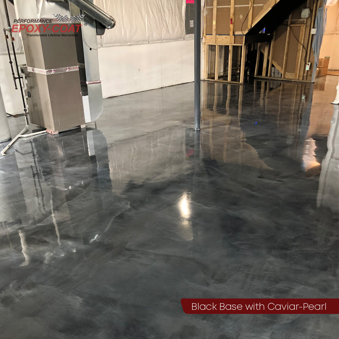 Metallic Half Epoxy Floor Coating Kit 150 sq. ft. BROWN Base Coat
