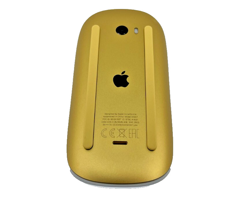 Apple Magic mouse A1657 Yellow/Gold w. Lightning Port