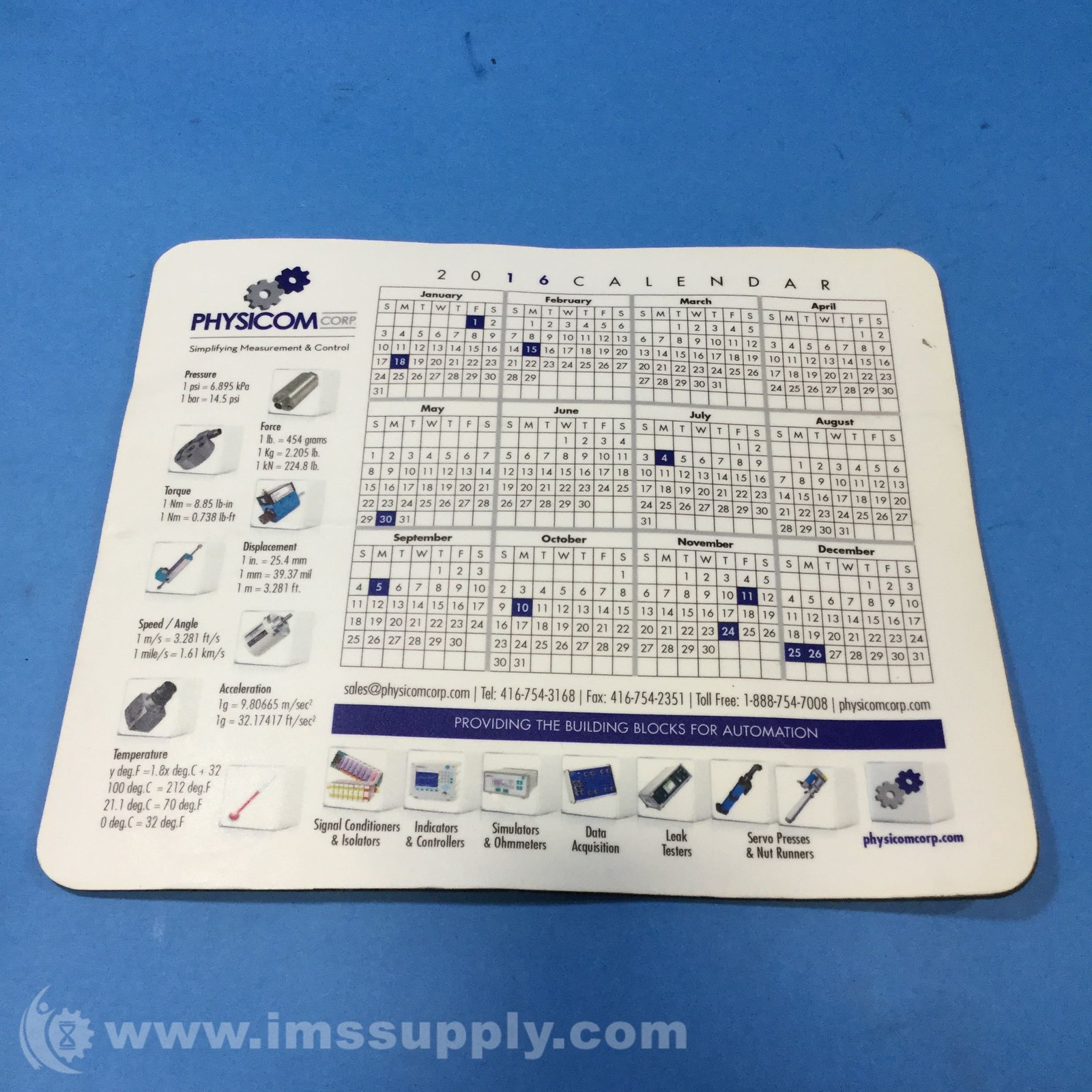 Physicom Corp Mouse Pad USIP