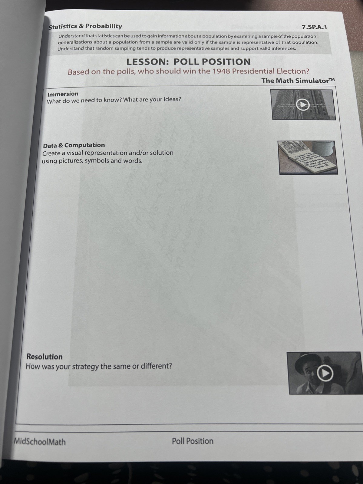 Core Curriculum By Mid school Math 7 , Student Workbook