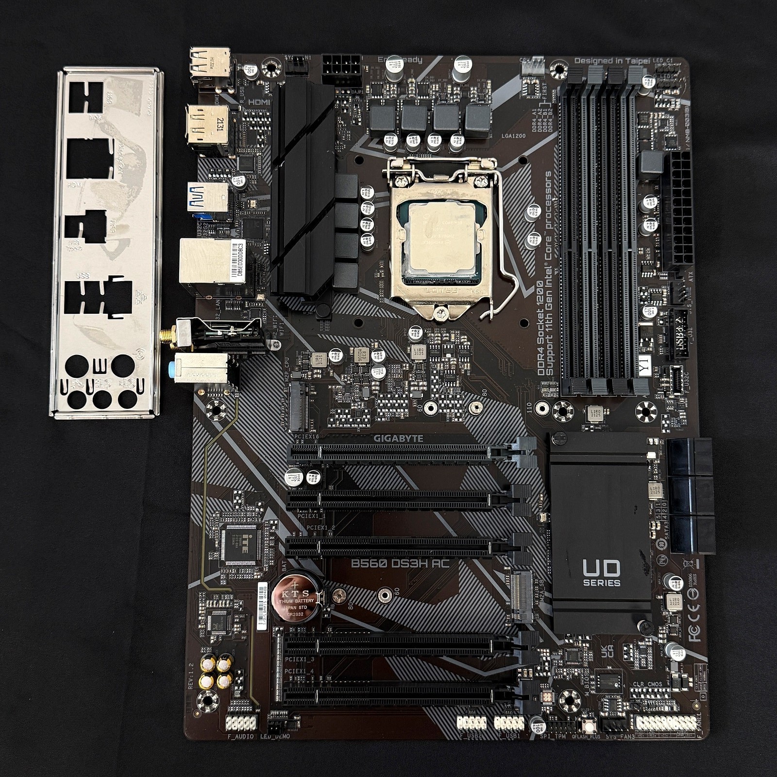 Gigabyte B560 DS3H AC Motherboard Intel i3 10105F CPU Combo LGA 1200 IO Shield