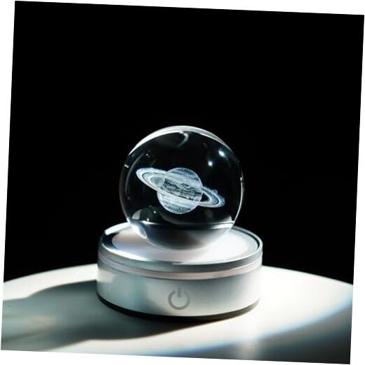 60mm Engraved 3D Planet Crystal Ball Night Light Glass 2.3-inch Planet