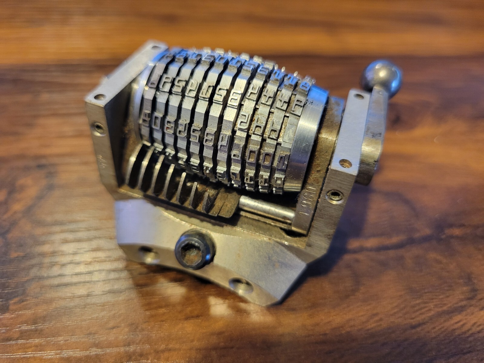 Vintage 1960 Atlantic Leibinger Rotary Numbering Machine Head 11-Digit