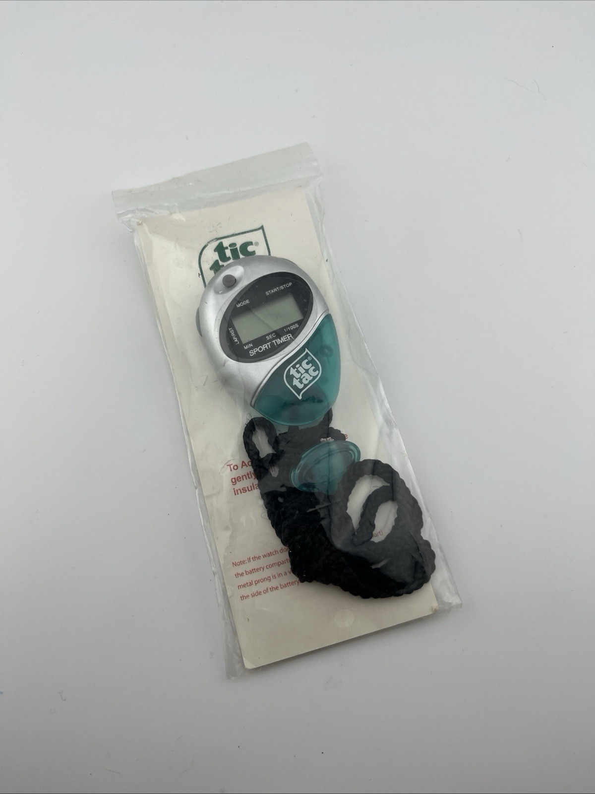 Tic Tac Watch Sports Timer Prize Premium 39" CORD Promotion New Sealed!