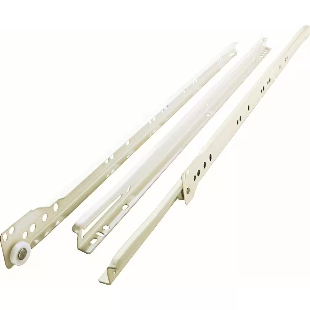 1 Pair 22 In. Self-Closing Bottom Mount Drawer Slide Set (2 Pieces)