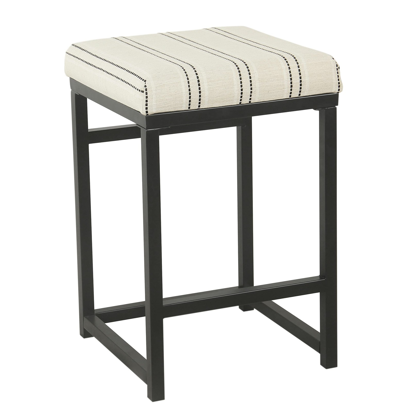Homepop Home 24 inches (H) x 16 (W) x 16 (D), Black and White