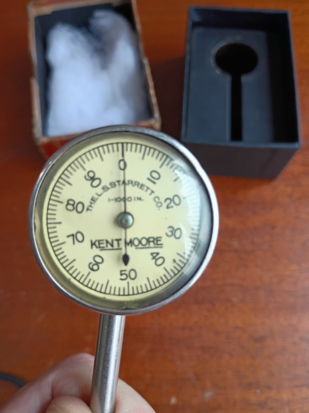 Vintage L.S. Starrett Back Plunger Dial Indicator