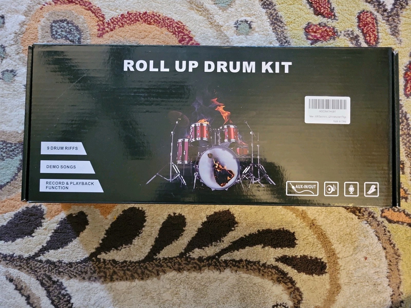 Electronic Drum Set 9 Pad, Portable Roll Up Drum Kit Rechargeable