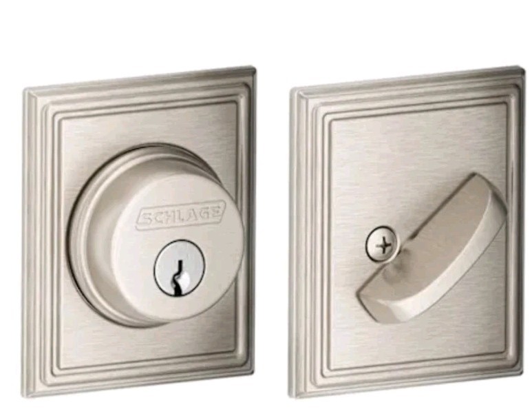 Schlage B60N ADD 619 Single Cylinder Deadbolt  Addi in Satin Nickel