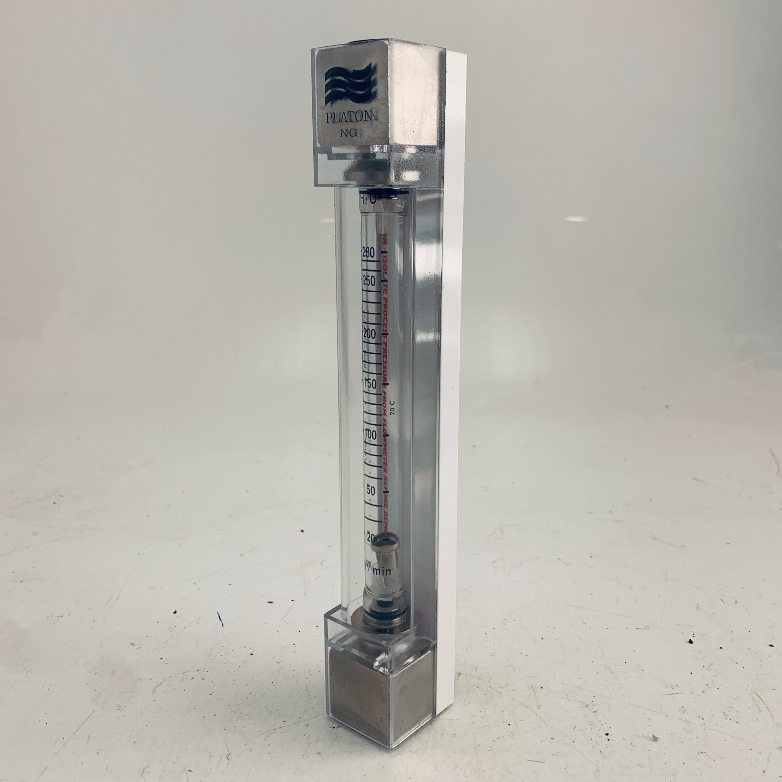 PLATON NGIB211A Glass variable area flow meter for water GTF2BHS.C 20-280cm/min