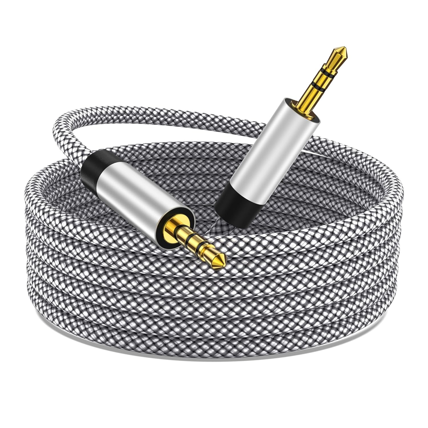 3.5Mm Nylon Braided Aux Cable 3FT, Audio Auxiliary Input Adapter Male to Male Co