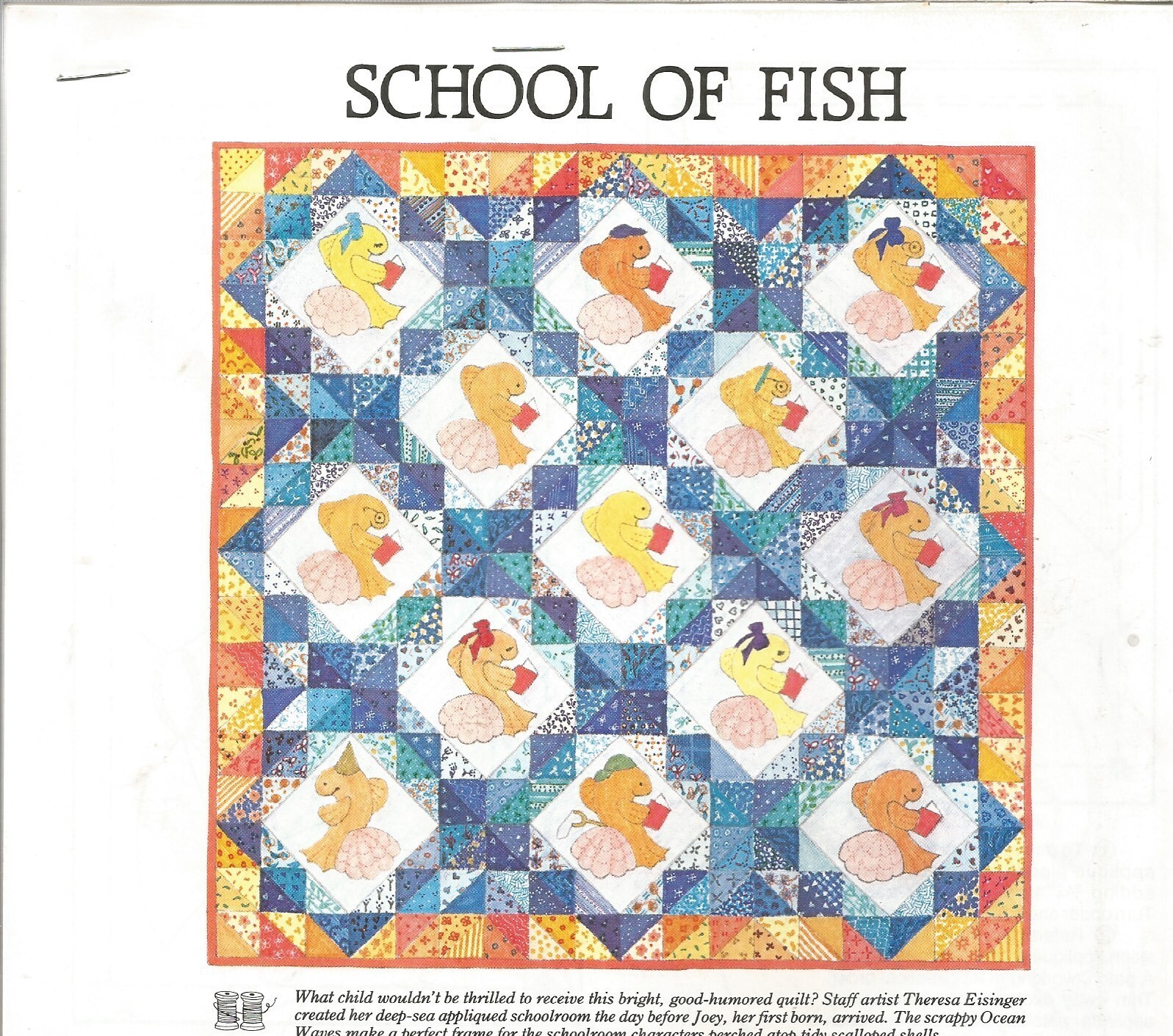 E0227 SCHOOL OF FISH  QUILT PATTERN/INSTRUCTIONS