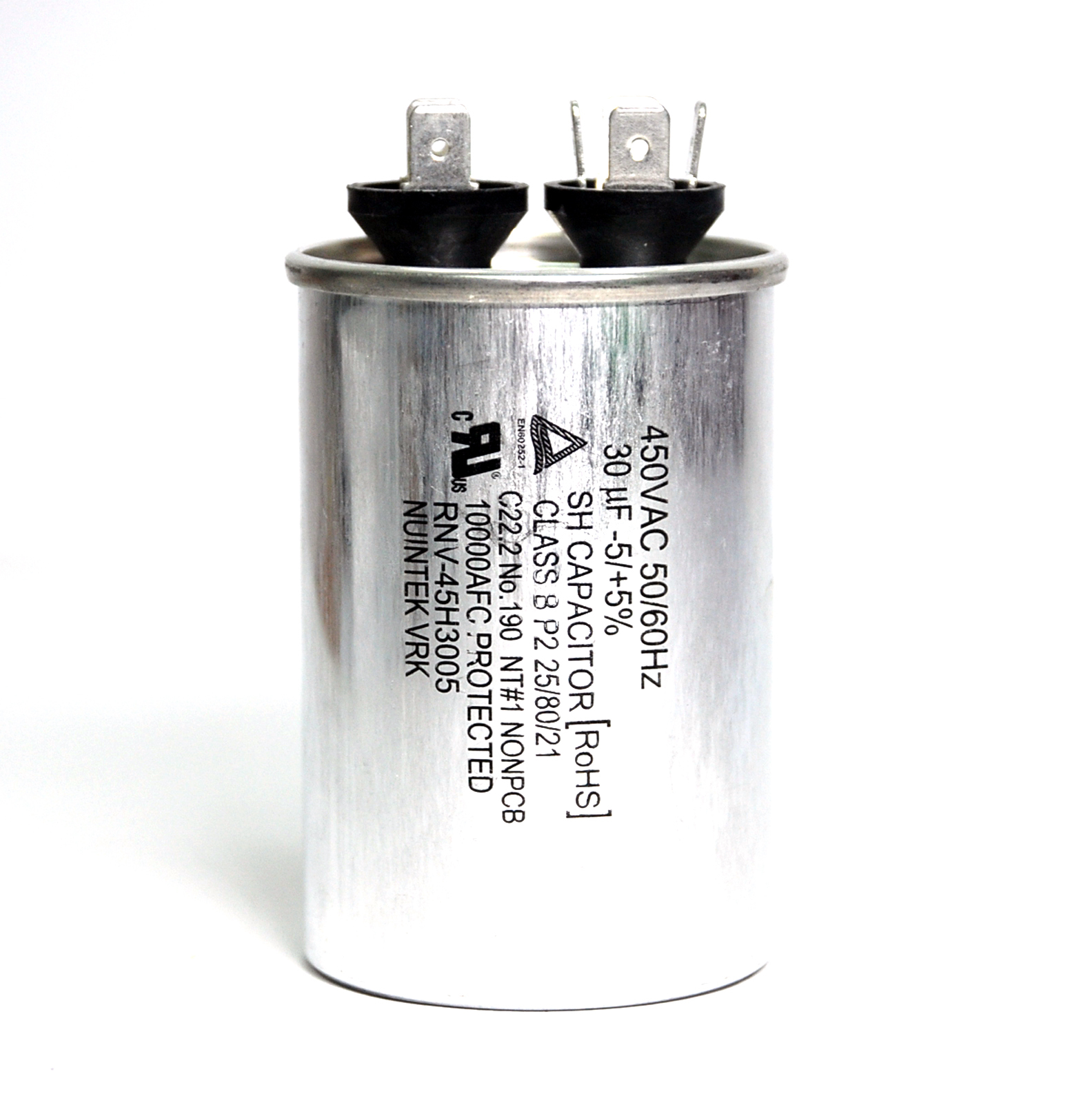 1x AC Start Running SH Capacitor 30uF 450VAC ±5% 50/60Hz UL TUV RoHS NUINTEK VRA