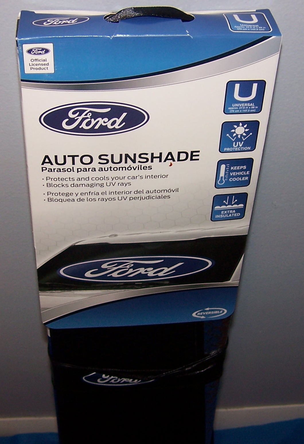 New FORD Car Truck Black Windshield Front Folding Sun Shade Sunshade 27"x58"