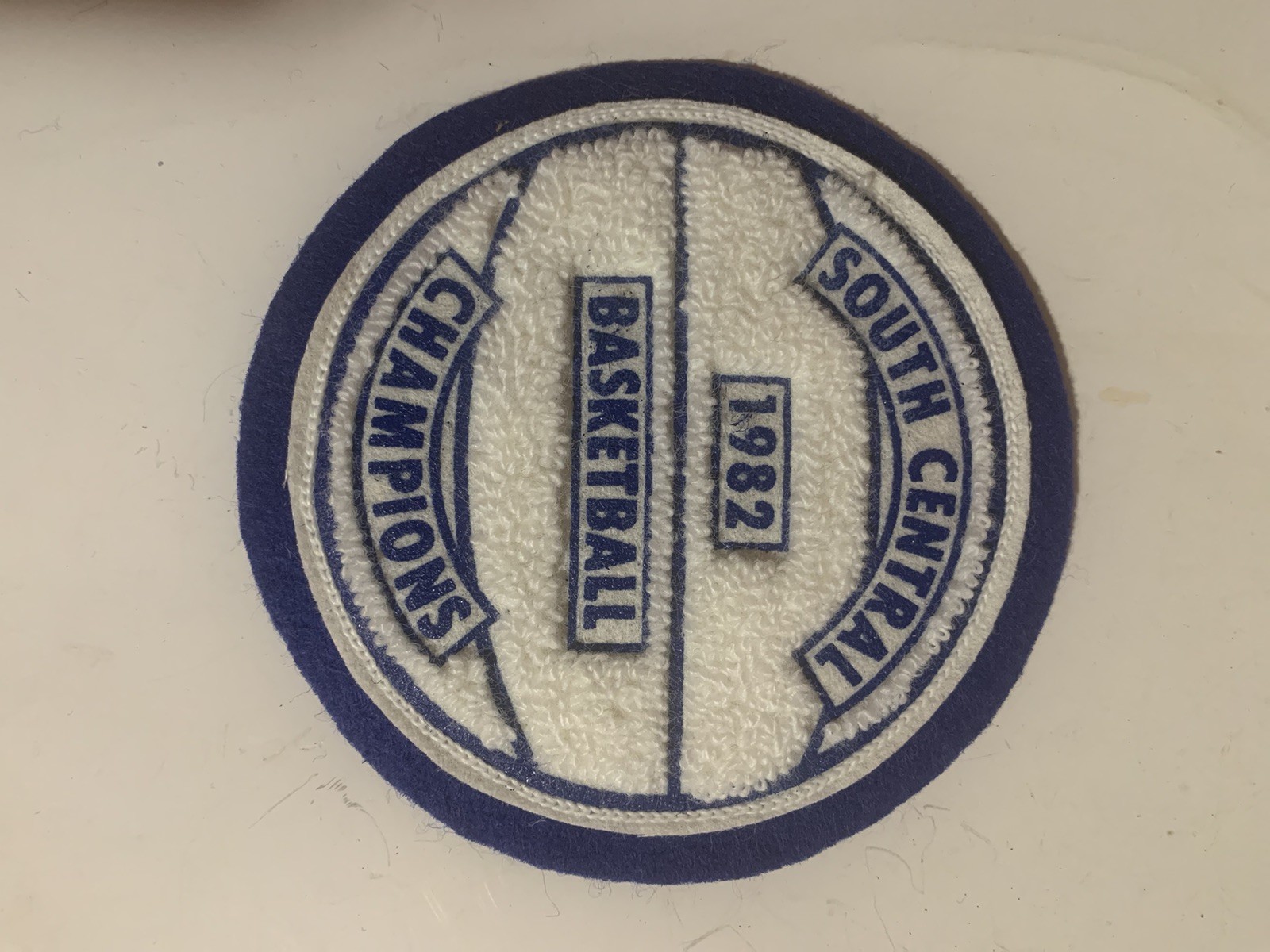 Chenille Letterman Jacket Patch SOUTH CENTRAL 1982 BASKETBALL  CHAMPIONS