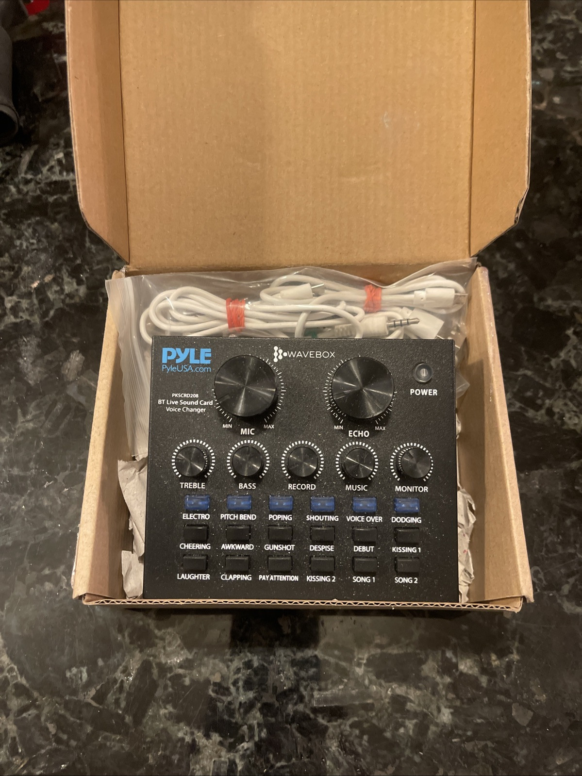 Pyle PKSCRD208 Bluetooth Mini Audio Interface Podcast Mixer Sound Card
