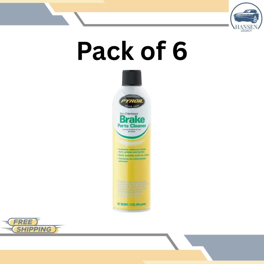 Pyroil 13 oz. Brake Parts Cleaner Aerosol can - Pack of 6