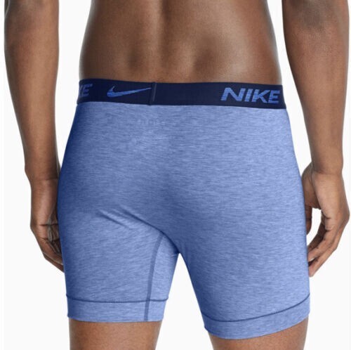 Nike Dri-FIT ReLuxe Boxer Briefs Mens XL Waist (40-42) Blue Stretch 2 Pack