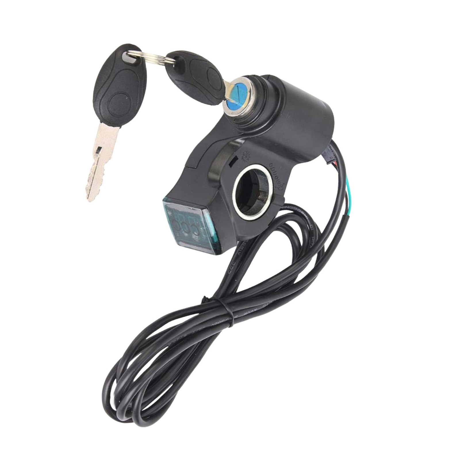 Durable E-Bike Throttle Control Switch Voltage Display Key Lock for Electric