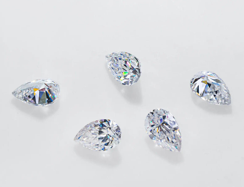 Loose Gems 1 Ct Certified D Color VVS1 Pear Cut Natural White Lab Grown Diamond