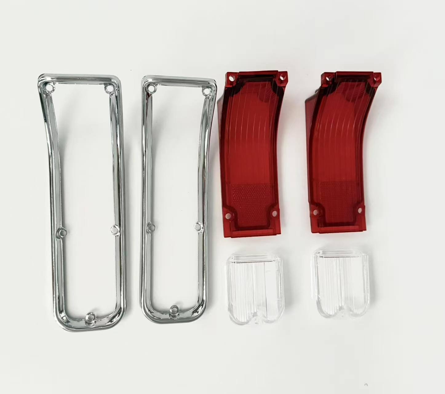 New Kit! 1966 Chevelle Malibu Outer Tail Light Lens Backup Lens Retainer Molding