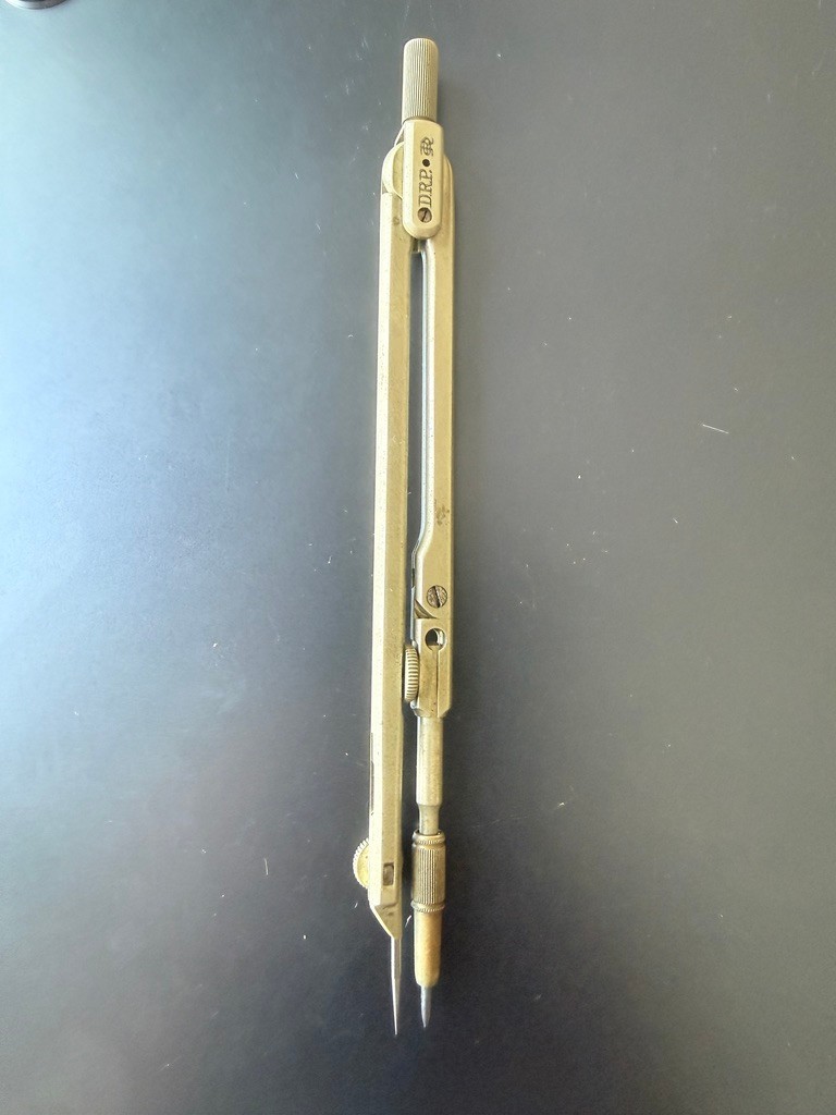 Vintage Richter Präcision Drafting Compass Set Germany Boxed DRP Tools