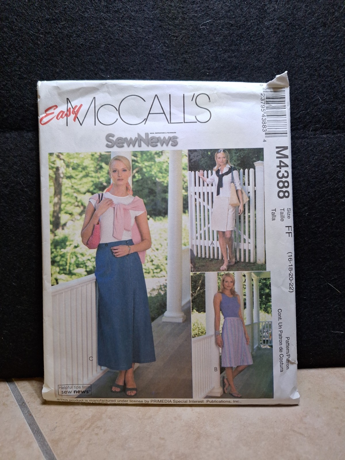 McCall's Easy Sew News Sewing Pattern M4388 Misses' Skorts In 3 Lengths Uncut