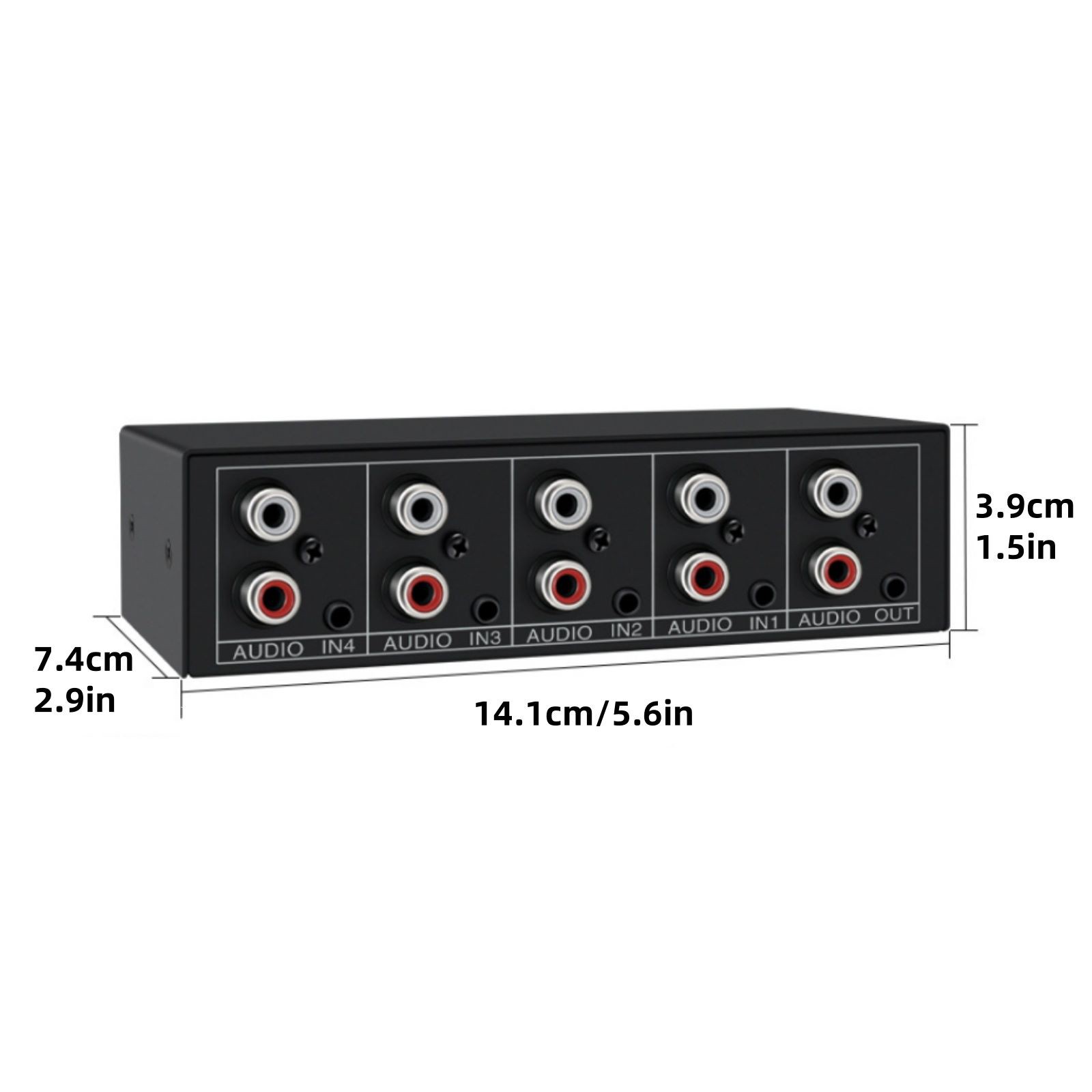 1PCS Stereo Audio Switcher 4 in 1 Out A/B Analog For Multi-source Switching