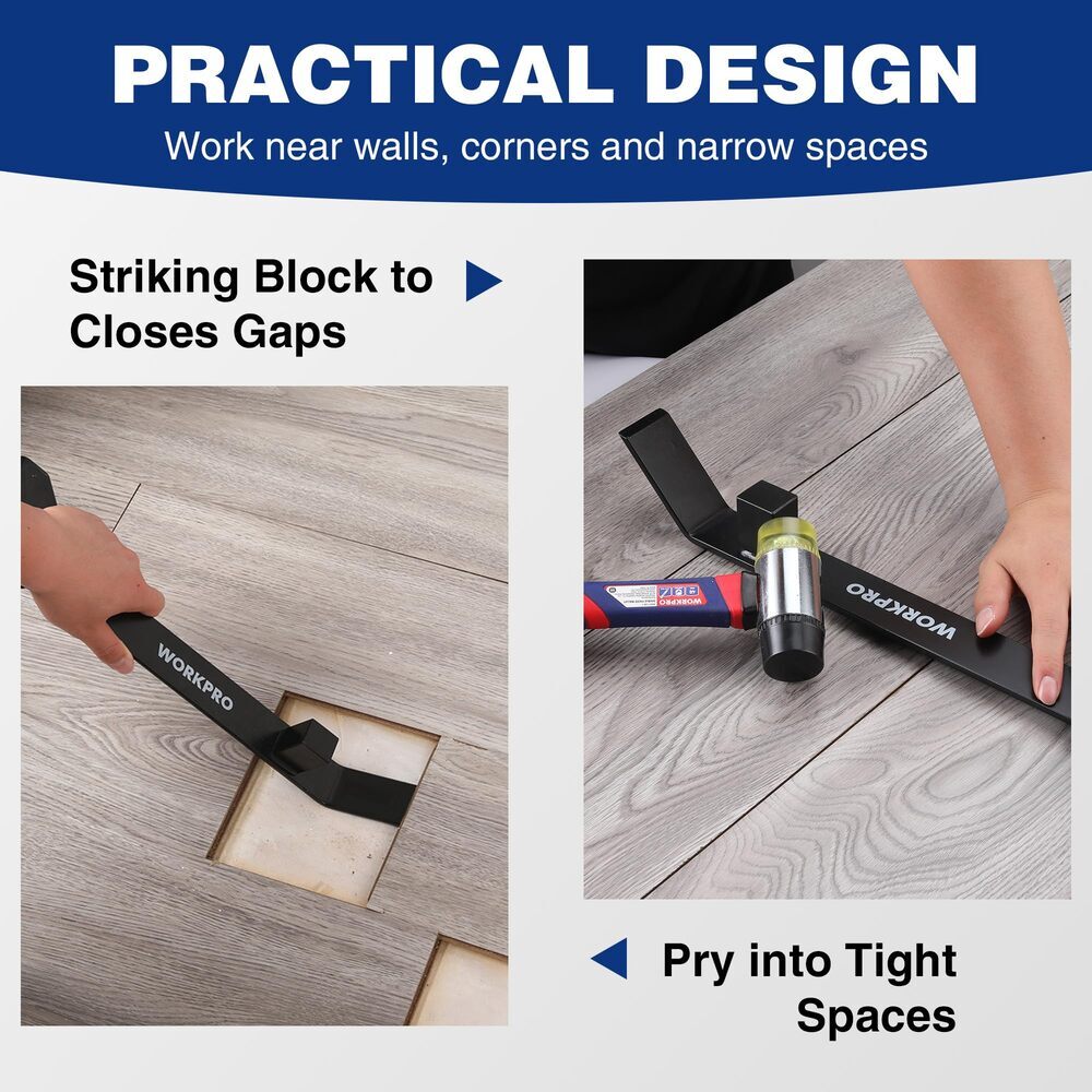 WORKPRO Heavy Duty Pull and Pry Bar 17-inch Professional Pull Bar Flooring Tools