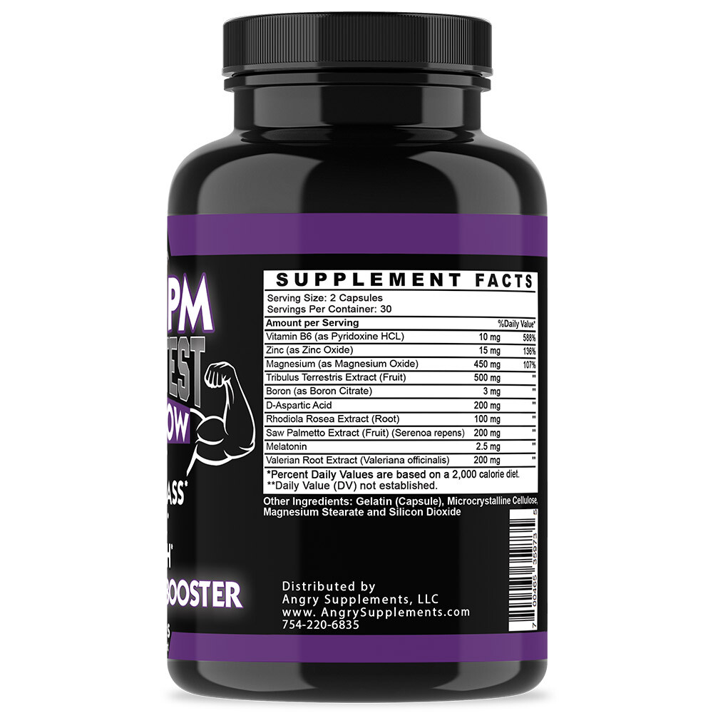 MONSTER TEST PM Test Booster for Men Tribulus T Sleep Pills