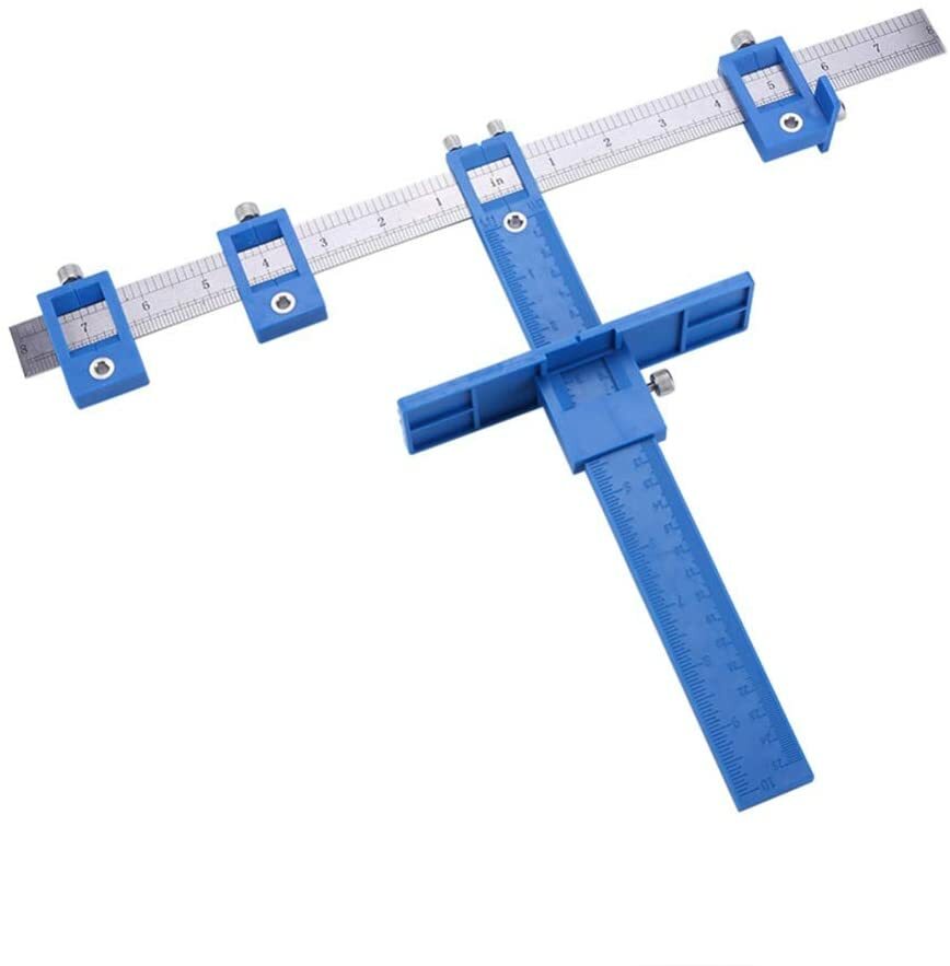 Drill Punch Locator Cabinet Hardware Jig Template Woodworking Drilling Tool