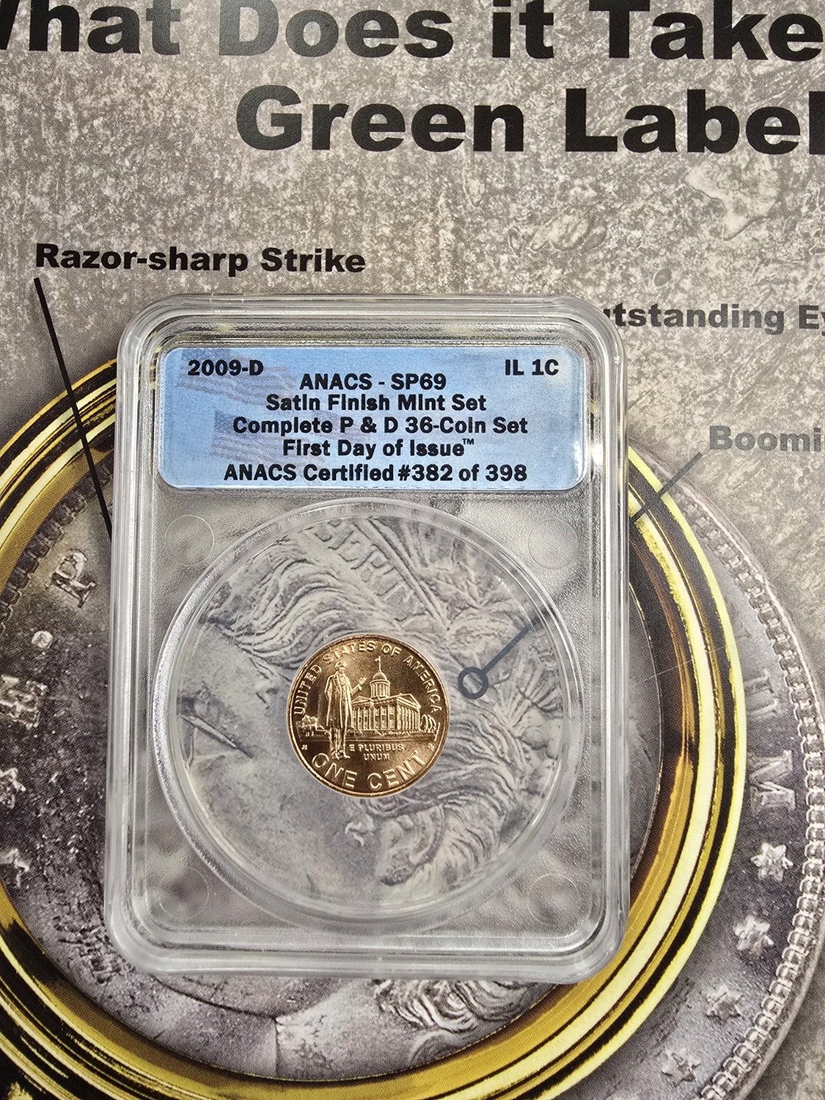 2009 D ANACS SP69 Lincoln 1c Cent