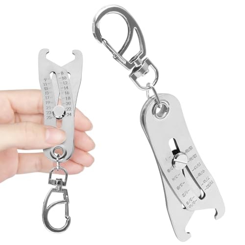 Pcs Bolt Size Finder Tool, Portable Keychain Bolt and Nut Thread Size 2