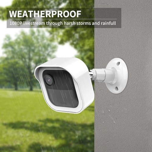 Outdoor Security Camera Housing & Mounting Bracket, 3-Pack, 360° Adjustable, Whi