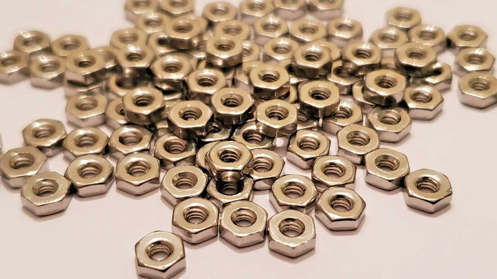 4-40 Hex Nut, Stainless Steel, packs of 5, 10, 25