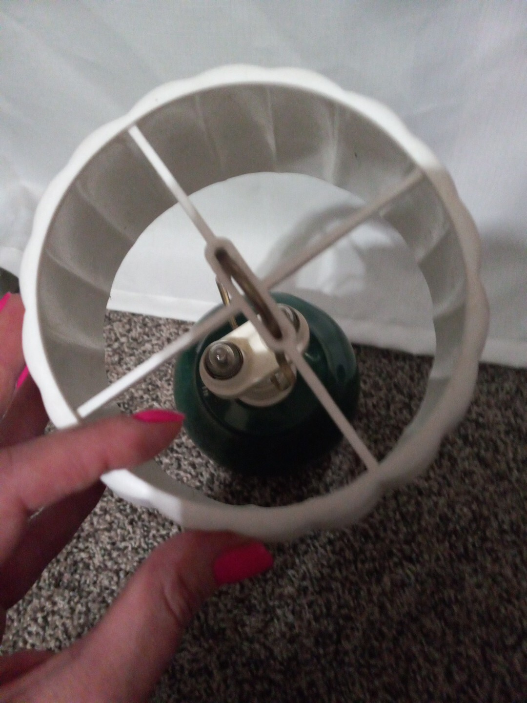 Vintage Camping Light Battery Powered Green White 2 Settings